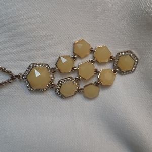 Statement necklace in cream and gold Art Deco